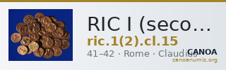 RIC I (second edition) Claudius 15 — CANOA