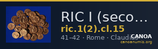 RIC I (second edition) Claudius 15 — CANOA