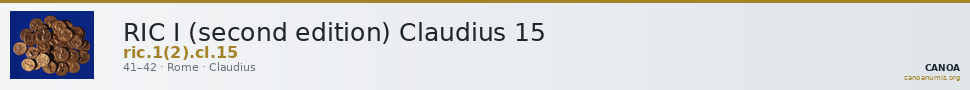 RIC I (second edition) Claudius 15 — CANOA