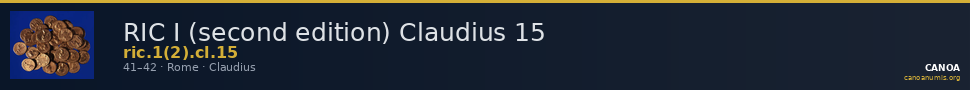 RIC I (second edition) Claudius 15 — CANOA