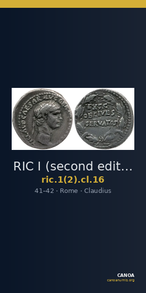 RIC I (second edition) Claudius 16 — CANOA