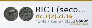 RIC I (second edition) Claudius 16 — CANOA