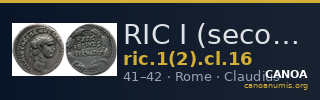 RIC I (second edition) Claudius 16 — CANOA
