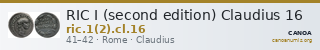 RIC I (second edition) Claudius 16 — CANOA
