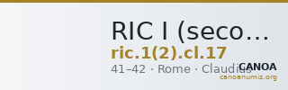 RIC I (second edition) Claudius 17 — CANOA