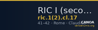 RIC I (second edition) Claudius 17 — CANOA