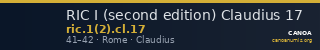 RIC I (second edition) Claudius 17 — CANOA