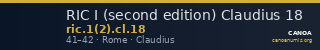 RIC I (second edition) Claudius 18 — CANOA
