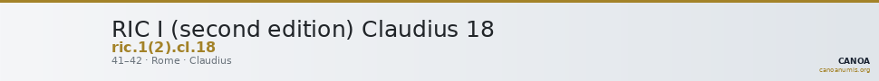 RIC I (second edition) Claudius 18 — CANOA