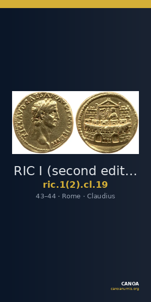 RIC I (second edition) Claudius 19 — CANOA