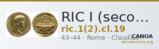 RIC I (second edition) Claudius 19 — CANOA