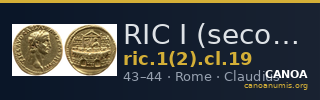 RIC I (second edition) Claudius 19 — CANOA