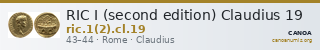 RIC I (second edition) Claudius 19 — CANOA