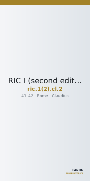 RIC I (second edition) Claudius 2 — CANOA