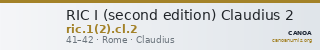 RIC I (second edition) Claudius 2 — CANOA