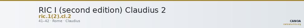 RIC I (second edition) Claudius 2 — CANOA
