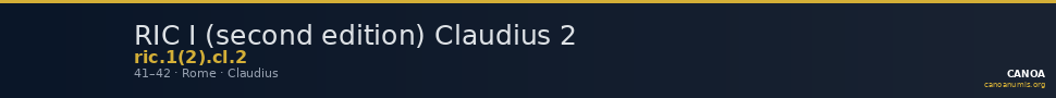 RIC I (second edition) Claudius 2 — CANOA