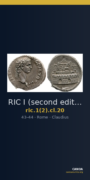 RIC I (second edition) Claudius 20 — CANOA