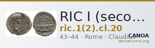 RIC I (second edition) Claudius 20 — CANOA