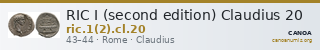 RIC I (second edition) Claudius 20 — CANOA