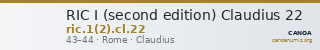 RIC I (second edition) Claudius 22 — CANOA
