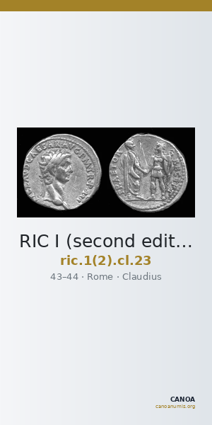 RIC I (second edition) Claudius 23 — CANOA