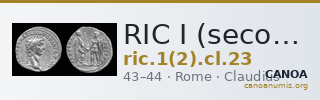 RIC I (second edition) Claudius 23 — CANOA