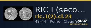 RIC I (second edition) Claudius 23 — CANOA