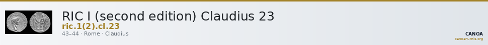 RIC I (second edition) Claudius 23 — CANOA