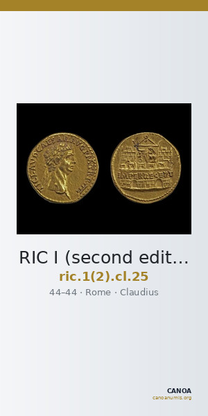 RIC I (second edition) Claudius 25 — CANOA