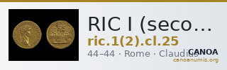 RIC I (second edition) Claudius 25 — CANOA