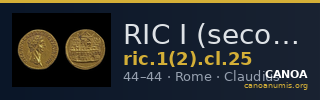 RIC I (second edition) Claudius 25 — CANOA
