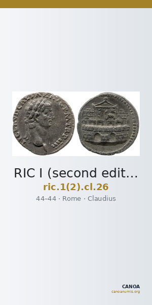 RIC I (second edition) Claudius 26 — CANOA