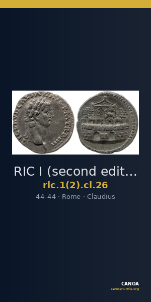 RIC I (second edition) Claudius 26 — CANOA
