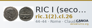 RIC I (second edition) Claudius 26 — CANOA