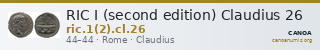 RIC I (second edition) Claudius 26 — CANOA