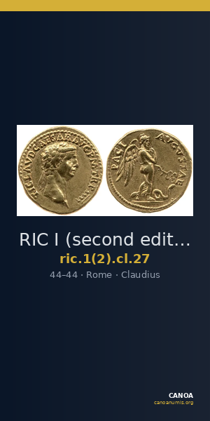 RIC I (second edition) Claudius 27 — CANOA