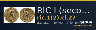 RIC I (second edition) Claudius 27 — CANOA