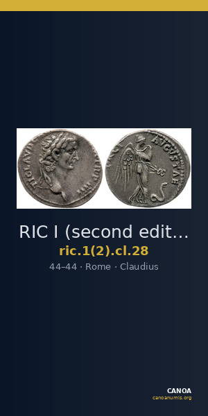 RIC I (second edition) Claudius 28 — CANOA