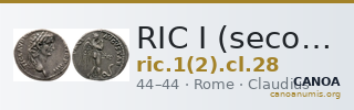 RIC I (second edition) Claudius 28 — CANOA