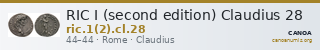 RIC I (second edition) Claudius 28 — CANOA