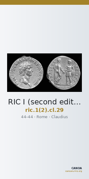 RIC I (second edition) Claudius 29 — CANOA