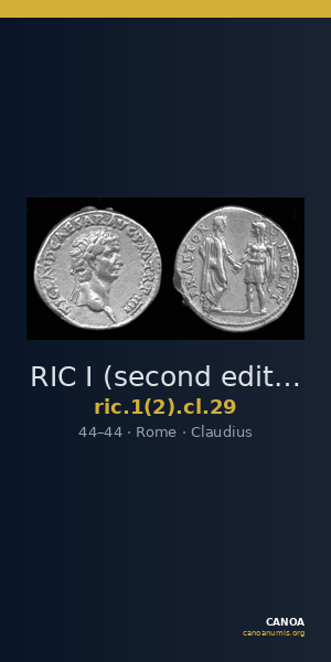 RIC I (second edition) Claudius 29 — CANOA
