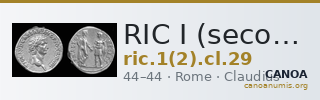 RIC I (second edition) Claudius 29 — CANOA