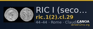 RIC I (second edition) Claudius 29 — CANOA
