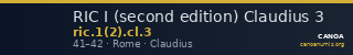 RIC I (second edition) Claudius 3 — CANOA