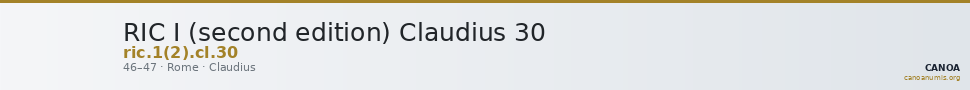 RIC I (second edition) Claudius 30 — CANOA