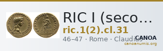 RIC I (second edition) Claudius 31 — CANOA
