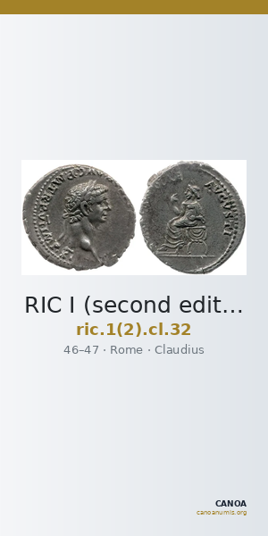 RIC I (second edition) Claudius 32 — CANOA