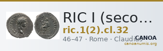 RIC I (second edition) Claudius 32 — CANOA